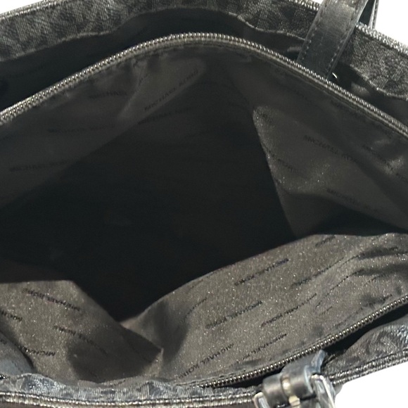 Michael Kors Jet Set Tote Signature Monogram Handbag MK Logo Shoulder Bag Purse - Picture 14 of 16